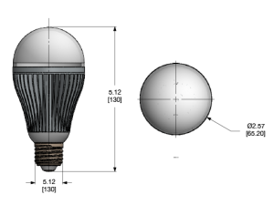 A versatile lamp for dual AC/DC operation for general lighting with the ability to operate from 105 through 280 VDC, and from 110 to 130 VAC