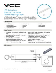 Low Profile Diffused Light Pipes