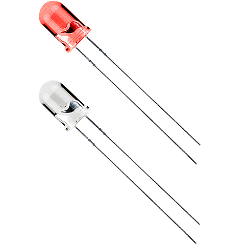 Red 5mm LED kit with resistors 12VDC 10 off 