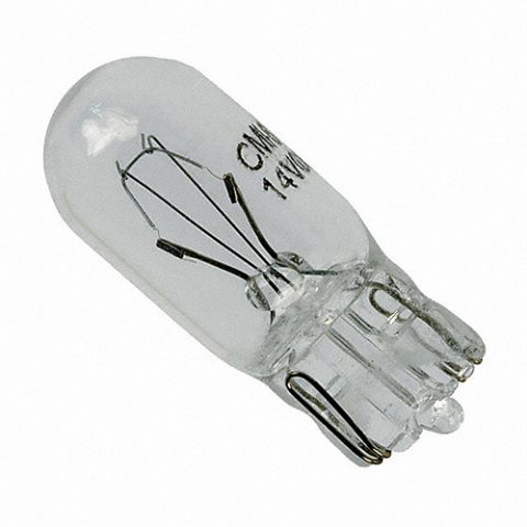 Incandescent Lamp T-3 1/4 Wedge Clear 5000 Hrs 6.3V - VCC