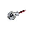 LED Panel Mount Indicator Red .319 Long Body 12V Wire Leads IP67